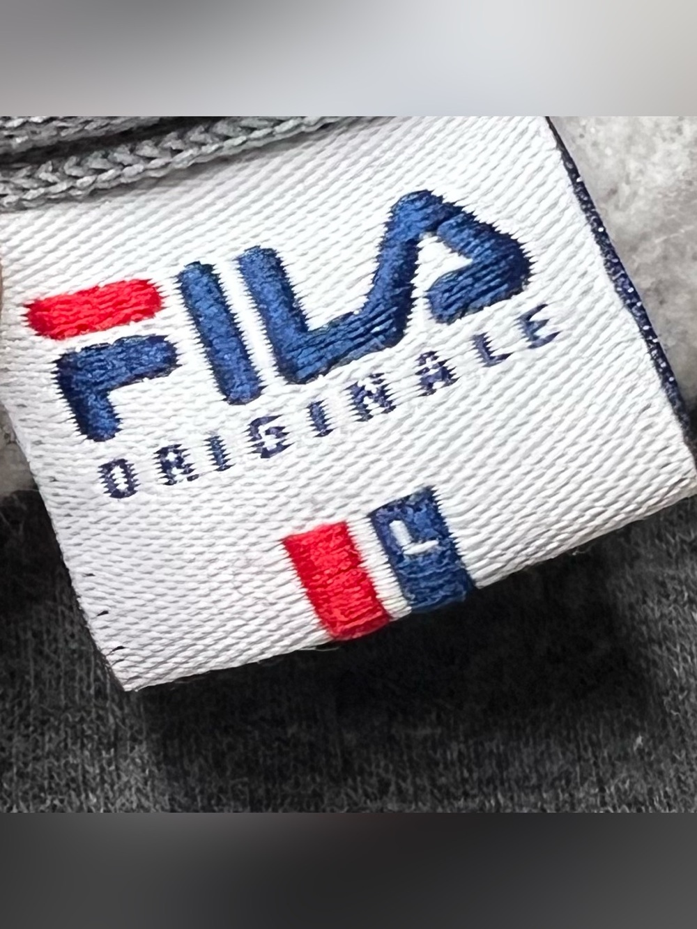 Fila Japanese Dragon Logo Print Crewneck Sweatshirt in Gray Mens Size Large RARE - Picture 5 of 7